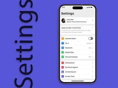 Settings for mobile Ui design mobile ui mobile uiux setting mobile ui design settings ui