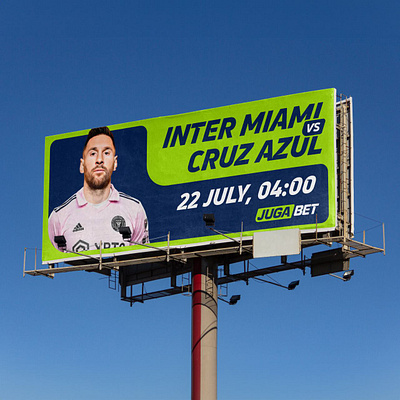 Billboard for JUGABET bets billboard branding game graphic design inter logo miami