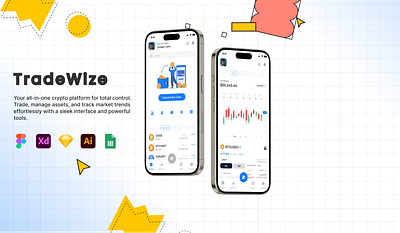 TradeWize | Trading App UI/UX | Clean Design UI bitcoin branding crypto figma trading app trading app ui ui ui design uiux