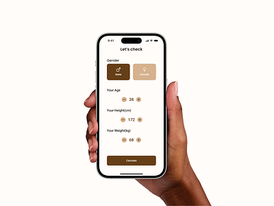BMI Calculator UI Design ui