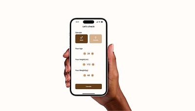 BMI Calculator UI Design ui