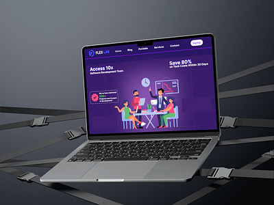 FlexLab Redesign 3d adobe xd android app design app design application design branding design development figma illustration mobile app design software development software services software team software website ui ux web design website