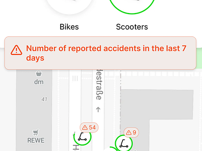 Accidents Reported on Lime Scooters app design product design product designer ui uxdesign