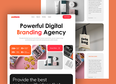 Digital Branding Agency Landing Page branding agency landing page uiux web design