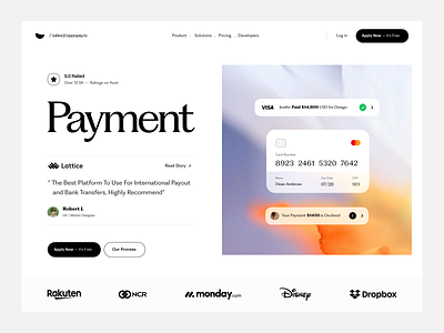 Credit Card - Landing Page branding card clean dstudio finance graphic graphic design header illustration landing page payment product design typography ui ui ux user experience ux vector web design website