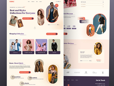 Fashion Collection Landing Page cloths fashion landing page uiux web design