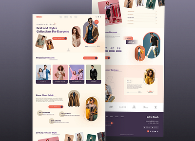 Fashion Collection Landing Page cloths fashion landing page uiux web design