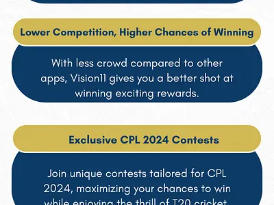 5 Reasons to Play CPL 2024 on Vision11 Fantasy App full schedule match prediction
