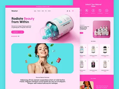 Gummies E-commerce Store figma food supplements gummies gummies store gummies ui gummies website gummy health supplements landing page nutritional supplements shopify supplements supplements landing page supplements shop supplements store web design website