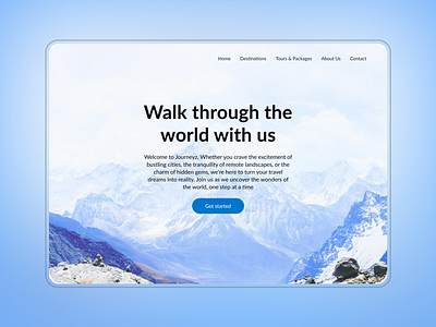 Travel landing page ui