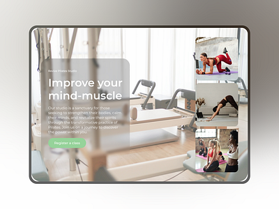 Yoga center landing page ui web design