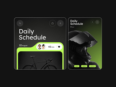 Ride Training Planner branding energy gradient graphic design modern planner ride tranning ui