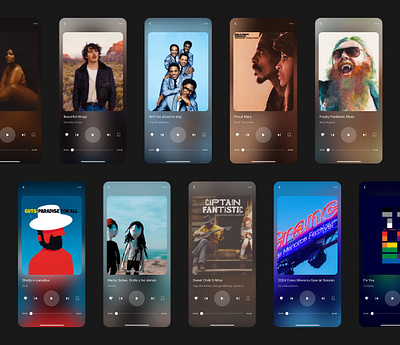 Music Player app app design design gradient music organic gradients player ui ux