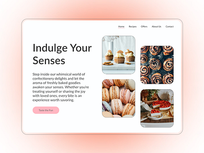 Bakery website landing page ui web design website