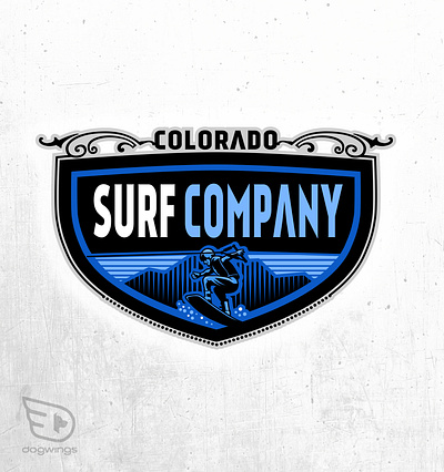 Logo concept - wake boards branding chipdavid colorado dogwings logo vector wake baord