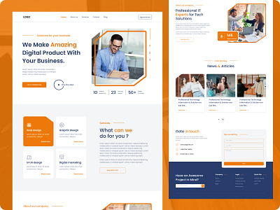 Digital agency website UI design 3d animation app app design app screen app ui app ui design branding design graphic design illustration logo motion graphics ui ui ux ux web ui website ui ux