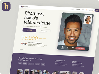 Telemedicine website branding identity mental health ui web webdesign