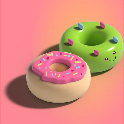 3D Donuts!! 3d animation branding graphic design logo motion graphics ui