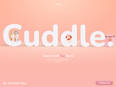 Cuddle | Soft toy store | E-commerce | Pet's children cuddle e commerce homepage landing page soft soft toy store store toy ui ux uxui webdesign