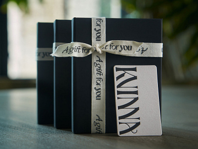 Kvinna Luxury Gift Card Packaging arkansas branding gift gift card hunter oden letterpress luxury packaging packaging design ribbon typography