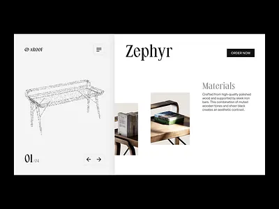 Aroof Interactive Website 2d animation 3d animation 3d design 3d furniture animation architecture furniture website gallery interaction design interactive design motion design motiongraphics simulation ui animation web design website