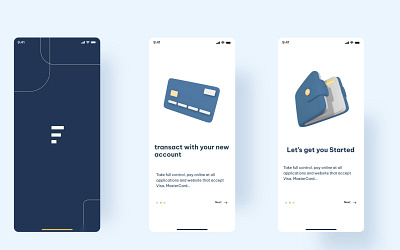 Onboarding Screen fintech mobile app product design redesign ui ux