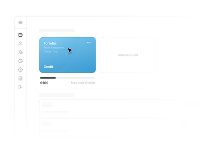 Wallet desktop web app - credit card blue card credit card dashboard desktop digital design dribbble formfac frans bergström product design texture ui uiux wallet web web app website website ui