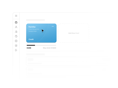 Wallet desktop web app - credit card blue card credit card dashboard desktop digital design dribbble formfac frans bergström product design texture ui uiux wallet web web app website website ui