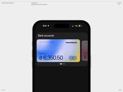 Bank Accounts Widget app design bank bank account cards design finance interface ios mobile ui ui design widget
