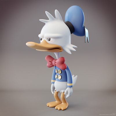 Grumpy Donald 🦆 3d 3d character modeler 3d modeler cartoon character modeler comic cute donald duck metin seven