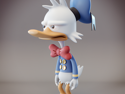 Grumpy Donald 🦆 3d 3d character modeler 3d modeler cartoon character modeler comic cute donald duck metin seven