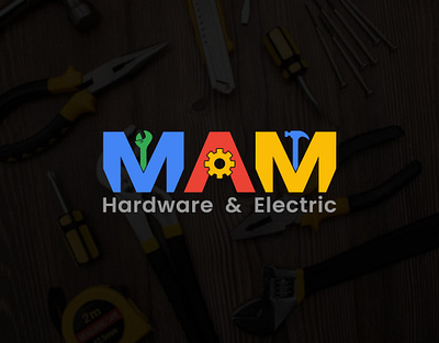 MAM HARDWARE & ELECTRIC (Logo Design) - Unused 3d logo best logo branding creative logo design flat logo graphic design hardware logo logo logo design logo designer logodesign logofolio logos logotipo logotypt minimalist logo modern logo tools logo unique logo