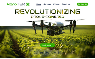 "AgroTEK" Drones for Farming agiculture drones farming ui design web design