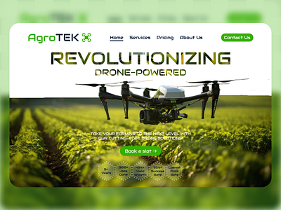 "AgroTEK" Drones for Farming agiculture branding cultivation drones farming farming tech logo tech technology ui ui design web design