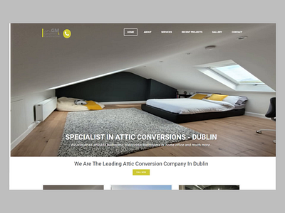 Attic Construction Business - Before → After attic attic conversion carpentry clean design comparison constrcution design design roast hero section landing page motion redesign ui uiux user experience user interface ux web design website