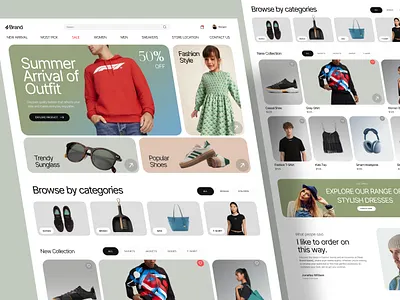 Ecommerce Landing Page app design cloth cloth website e commerce design e commerce landing page fashion web fashion website product design website design