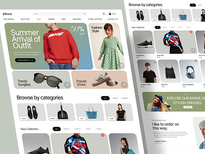 Ecommerce Landing Page app design cloth cloth website e commerce design e commerce landing page fashion web fashion website product design website design