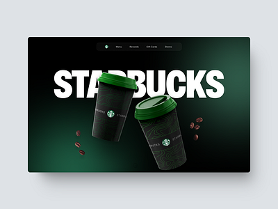 Starbucks Landing page Concept. clean concept minimalist ui webdesign