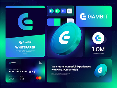 Gambit - Logo Design Concept blockchain brand identity branding coin crypto currency decentralized defi finance g logo logo logo design logo identity logotype modern logo nfts token wallet web design web3