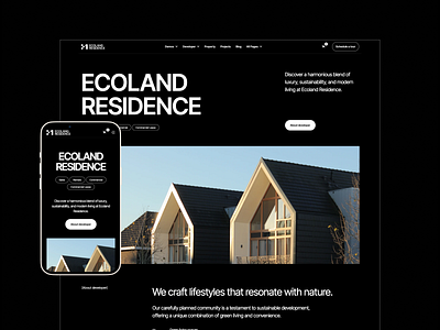 Ecoland Residence best real estate websites figma design real estate real estate template real estate website real estate website templates realestate ui design webflow webflow design webflow template website design website template