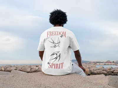 Freedom Spirit benote branding graphic design tee shirt design