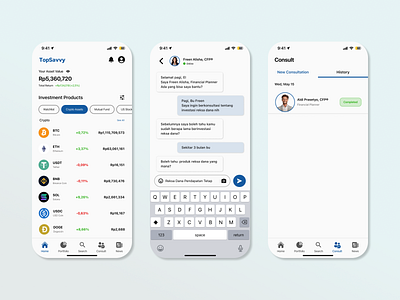 Top Savvy - Investment Mobile App daily design investment app mobile app ui uiuxdesign