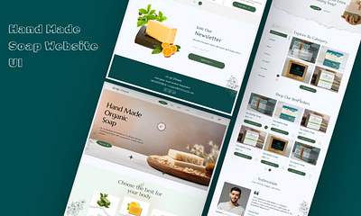 Handmade Organic Soap Store Website UI Design app design app ui design figma website design hair designer landing page design landing page ui mobile app design shopify store soap store website ui designer ui ux design ui ux designer website design website ui design