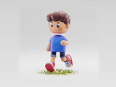 Walk animation 3d 3d animation blender cute walk