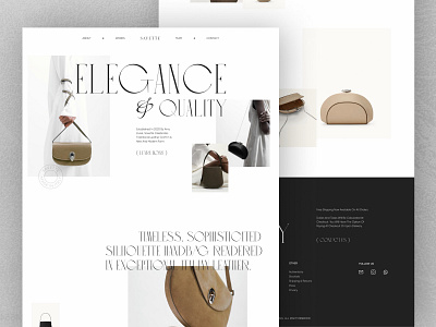 Savette - Luxury Bag Online Shop Minimalist Website Design bag branding clean company profile ecommerce fashion landing page luxury minimalist modern online shop shopify ui ux web design web layout website website design website designer website layout