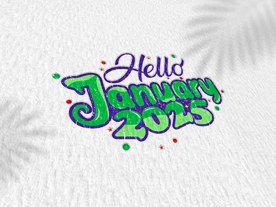 Hello January 2025 banner banner ads banner design calligraphy design facebook ad facebook ads facebook banner graphic design illustration social media post design typography