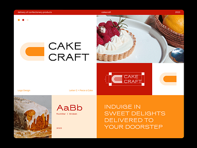 Cake Delivery Logo branding cake shop food delivery app logo product design ui ux