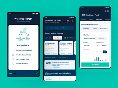 Mutual Fund App app app design design figma home screen mobile ui uiux ux