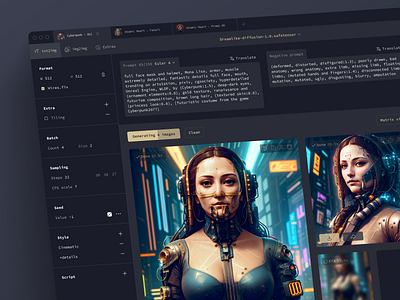 User Interface Dashboard for Text To Image AI-Powered Generator ai ai company ai dashboard ai design ai generator ai generator ui design ai image ai model ai product artificial intelligence comfy comfy ai conceptzilla dashboard diffusion prompt stability ai stable diffusion text to image