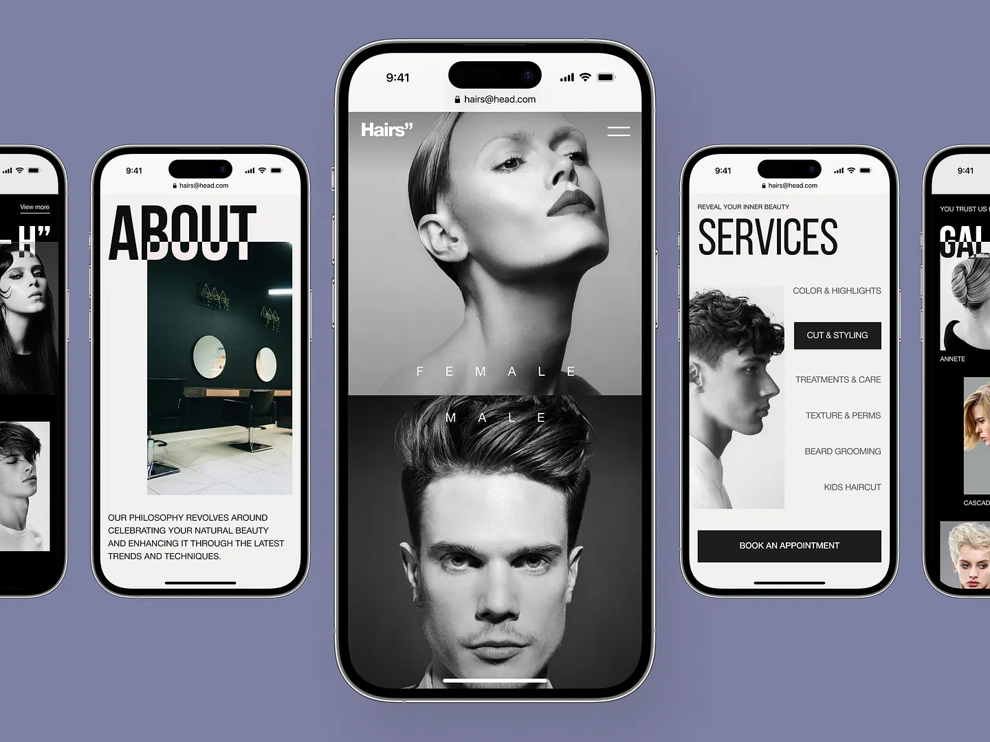 Stunning Beauty Salon Website Design for Mobile Devices